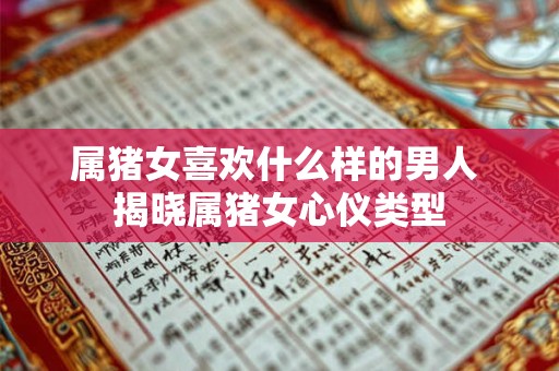 属猪女喜欢什么样的男人 揭晓属猪女心仪类型