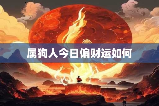 属狗人今日偏财运如何