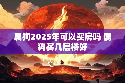 属狗2025年可以买房吗 属狗买几层楼好