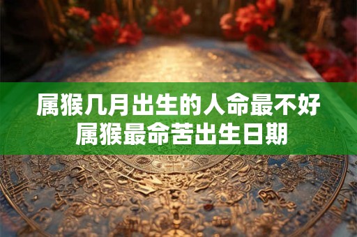 属猴几月出生的人命最不好 属猴最命苦出生日期
