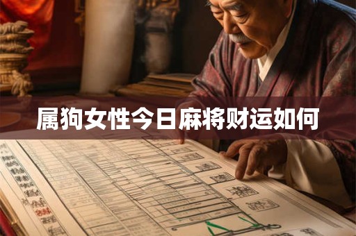 属狗女性今日麻将财运如何