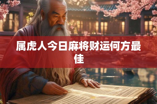 属虎人今日麻将财运何方最佳