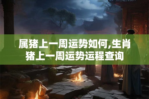 属猪上一周运势如何,生肖猪上一周运势运程查询