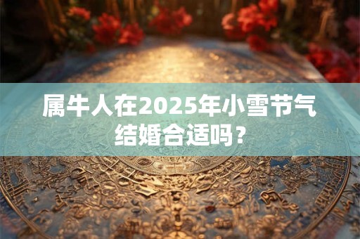 属牛人在2025年小雪节气结婚合适吗？