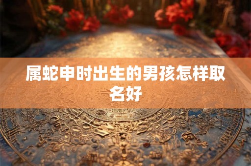 属蛇申时出生的男孩怎样取名好 属蛇申时出生的男孩怎样取名好