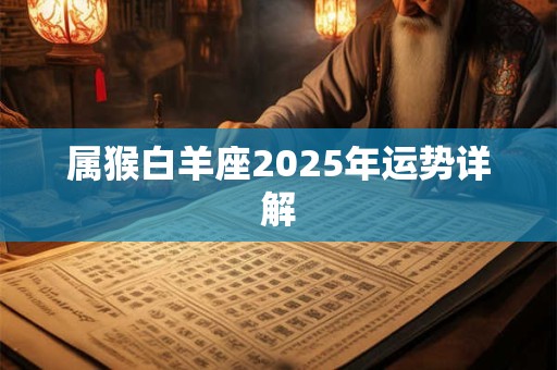 属猴白羊座2025年运势详解