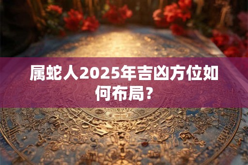 属蛇人2025年吉凶方位如何布局? 属蛇人2025年吉凶方位如何布局?