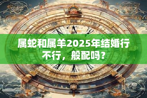 属蛇和属羊2025年结婚行不行，般配吗？