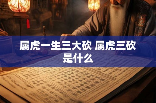 属虎一生三大砍 属虎三砍是什么
