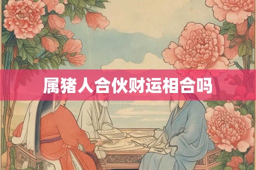 属猪人合伙财运相合吗