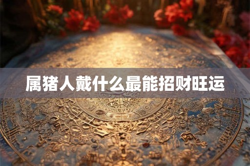 属猪人戴什么最能招财旺运