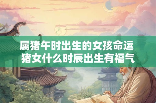 属猪午时出生的女孩命运 猪女什么时辰出生有福气