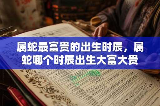 属蛇最富贵的出生时辰，属蛇哪个时辰出生大富大贵