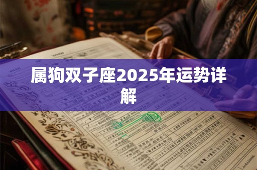 属狗双子座2025年运势详解