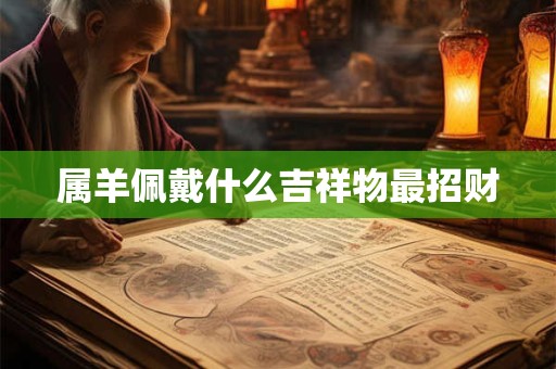 属羊佩戴什么吉祥物最招财