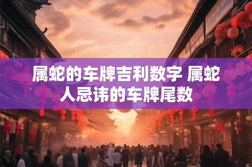 属蛇的车牌吉利数字 属蛇人忌讳的车牌尾数