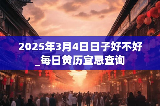 2025年3月4日日子好不好_每日黄历宜忌查询