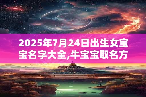 2025年7月24日出生女宝宝名字大全,牛宝宝取名方法