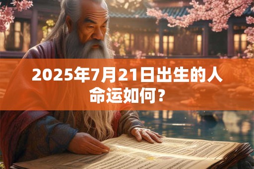 2025年7月21日出生的人命运如何？