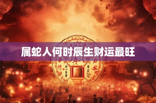属蛇人何时辰生财运最旺 属蛇人何时辰生财运最旺