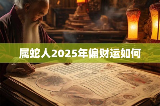 属蛇人2025年偏财运如何