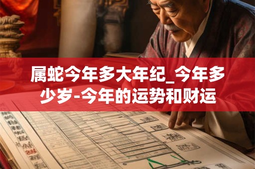 属蛇今年多大年纪_今年多少岁-今年的运势和财运
