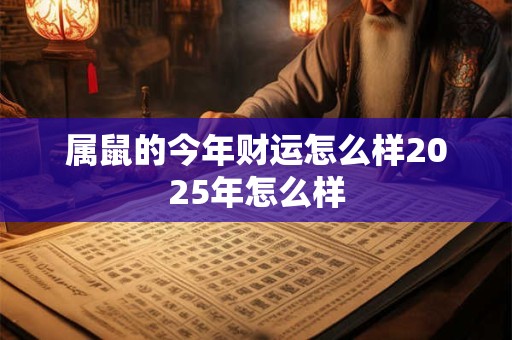 属鼠的今年财运怎么样2025年怎么样