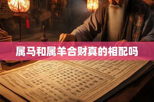 属马和属羊合财真的相配吗