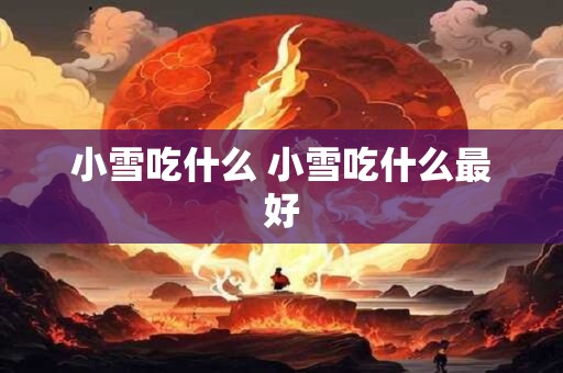 小雪吃什么 小雪吃什么最好