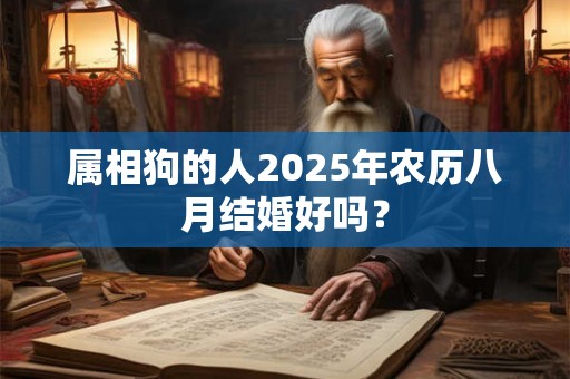 属相狗的人2025年农历八月结婚好吗？