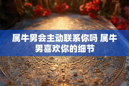 属牛男会主动联系你吗 属牛男喜欢你的细节