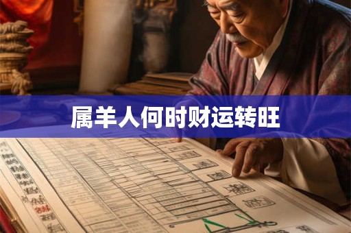 属羊人何时财运转旺