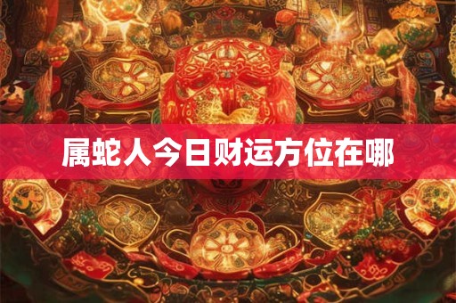 属蛇人今日财运方位在哪