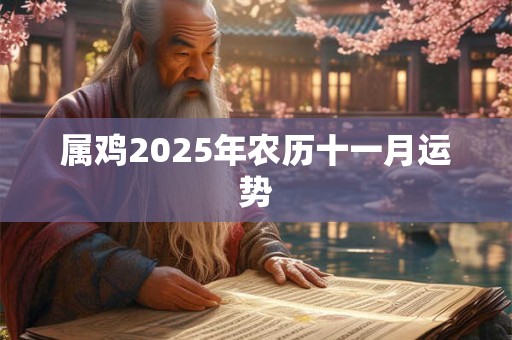 属鸡2025年农历十一月运势