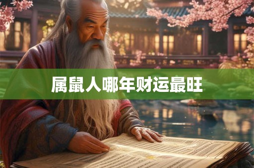 属鼠人哪年财运最旺