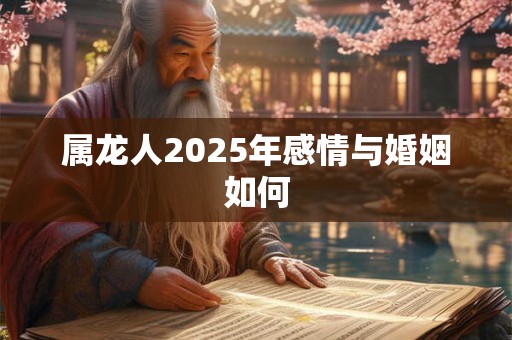 属龙人2025年感情与婚姻如何