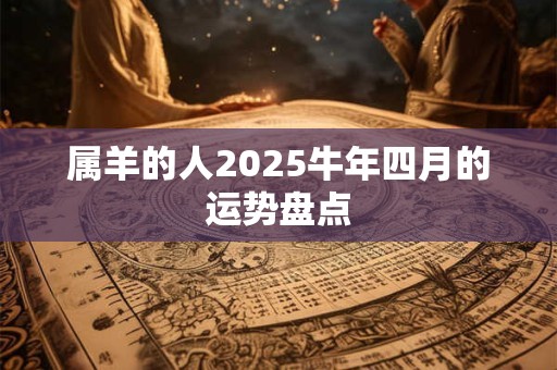 属羊的人2025牛年四月的运势盘点