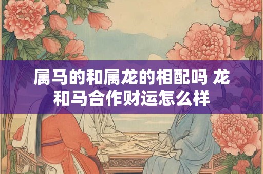属马的和属龙的相配吗 龙和马合作财运怎么样