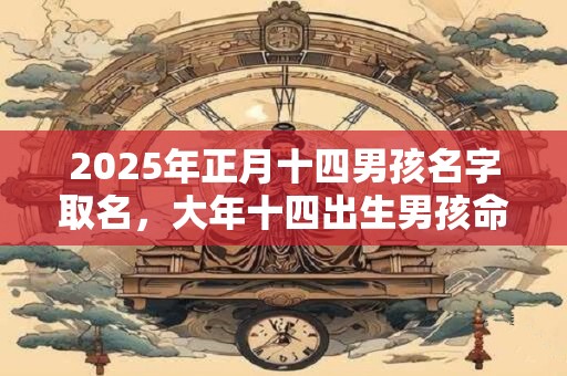 2025年正月十四男孩名字取名，大年十四出生男孩命运
