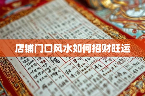 店铺门口风水如何招财旺运