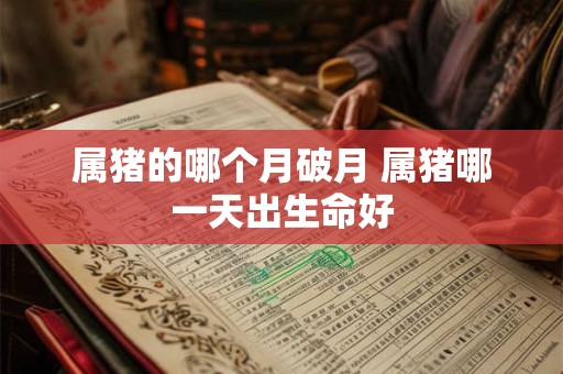 属猪的哪个月破月 属猪哪一天出生命好