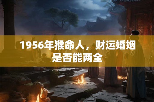 详细阅读:1956年猴命人,财运婚姻是否能两全 1956年猴命人,财运婚姻是否能两全