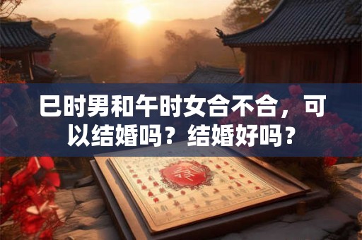 巳时男和午时女合不合，可以结婚吗？结婚好吗？
