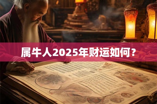 属牛人2025年财运如何？