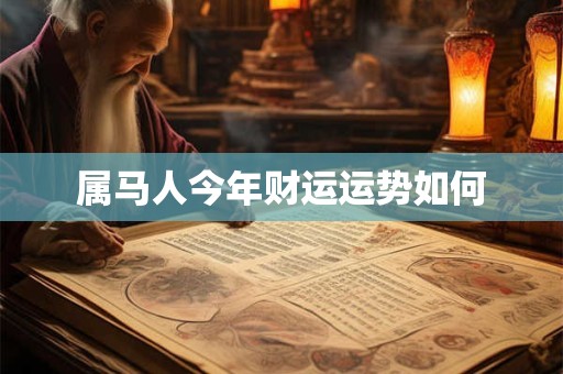 属马人今年财运运势如何