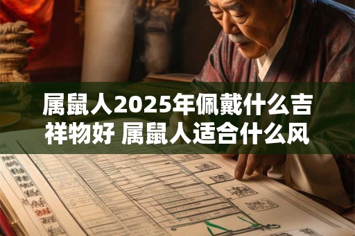 属鼠人2025年佩戴什么吉祥物好 属鼠人适合什么风水饰品