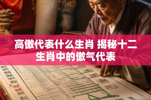 高傲代表什么生肖 揭秘十二生肖中的傲气代表 高傲代表什么生肖 揭秘十二生肖中的傲气代表