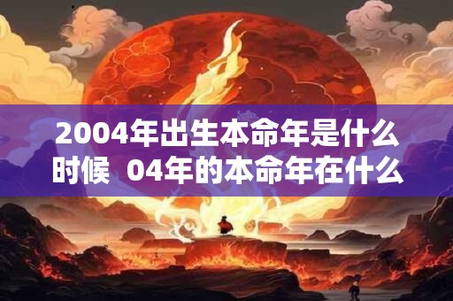 2004年出生本命年是什么时候  04年的本命年在什么时候