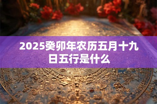 2025癸卯年农历五月十九日五行是什么
