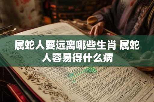 属蛇人要远离哪些生肖 属蛇人容易得什么病
